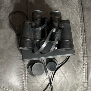 Vtg Bushnell Ensign Insta Focus Binoculars 7X35 Fully Coated Optics w Case